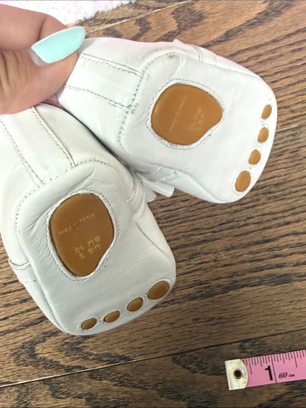 Elephantito Cream Bow Slip-On Baby Shoes size 3 baby walker NWOT - Picture 6 of 11